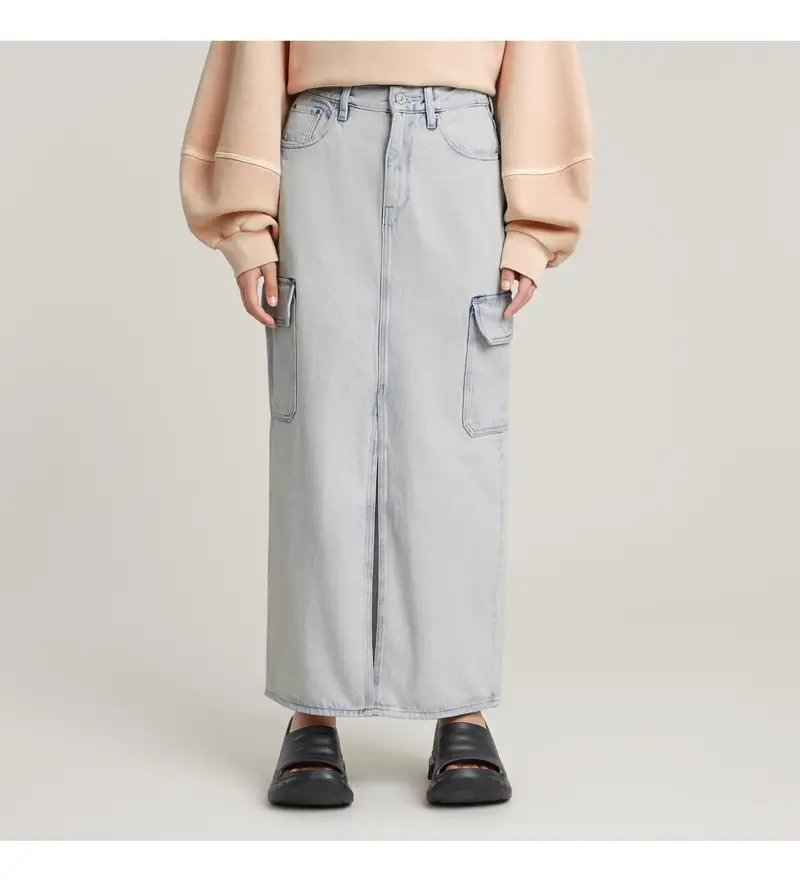 per donna D24386-D436-H122 Gonna blu Viktoria (24), Casual, Cotone, Denim