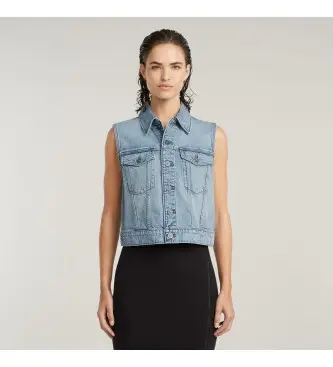 per donna D24570-D536-G339 Gilet termoretraibile blu (XL), Casual, Denim, Cotone biologico, Sostenibile