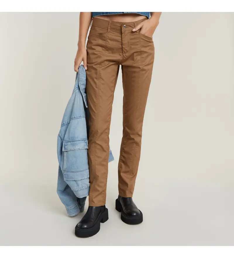 per donna D24597-D574-B444 Pantaloni sportivi marroni (28), Marrone, Casual, Lyocell