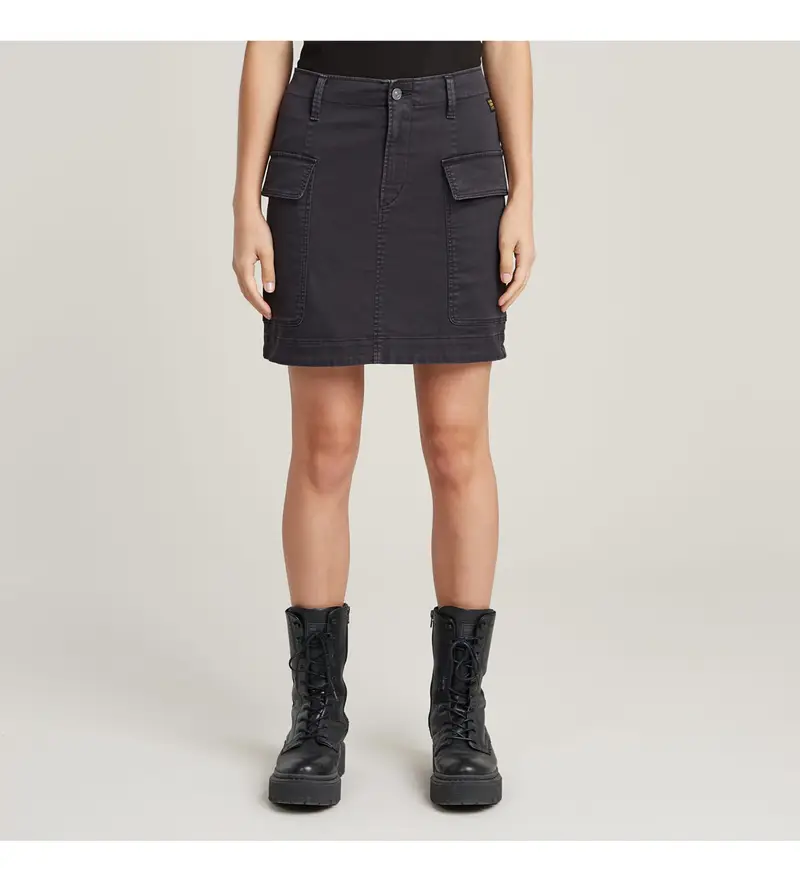 per donna D25235-C106-G476 Minigonna cargo grigio scuro (27), Casual, Cotone biologico, Sostenibile