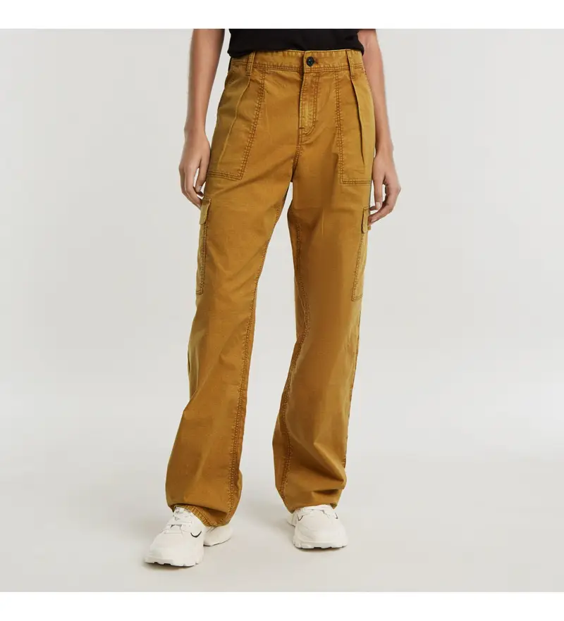 per donna. D25255-D729-G688 Pantaloni combat senape (24/30), Casual, Cotone