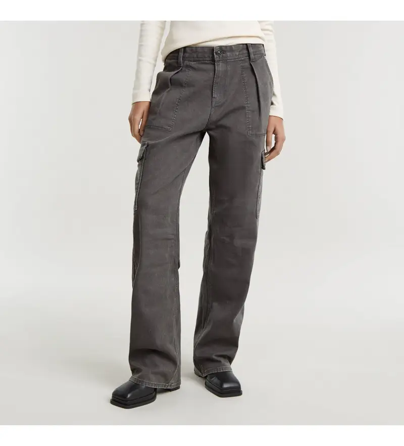 per donna D25255-D730-1468 Pantaloni da combattimento grigi (24/30), Casual, Grigio, Cotone