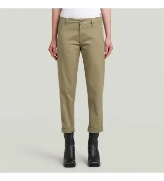 per donna D25257-C105-6057 Pantaloni chino boyfriend Kate marroni (27/32), Marrone, Casual, Cotone biologico, Sostenibile