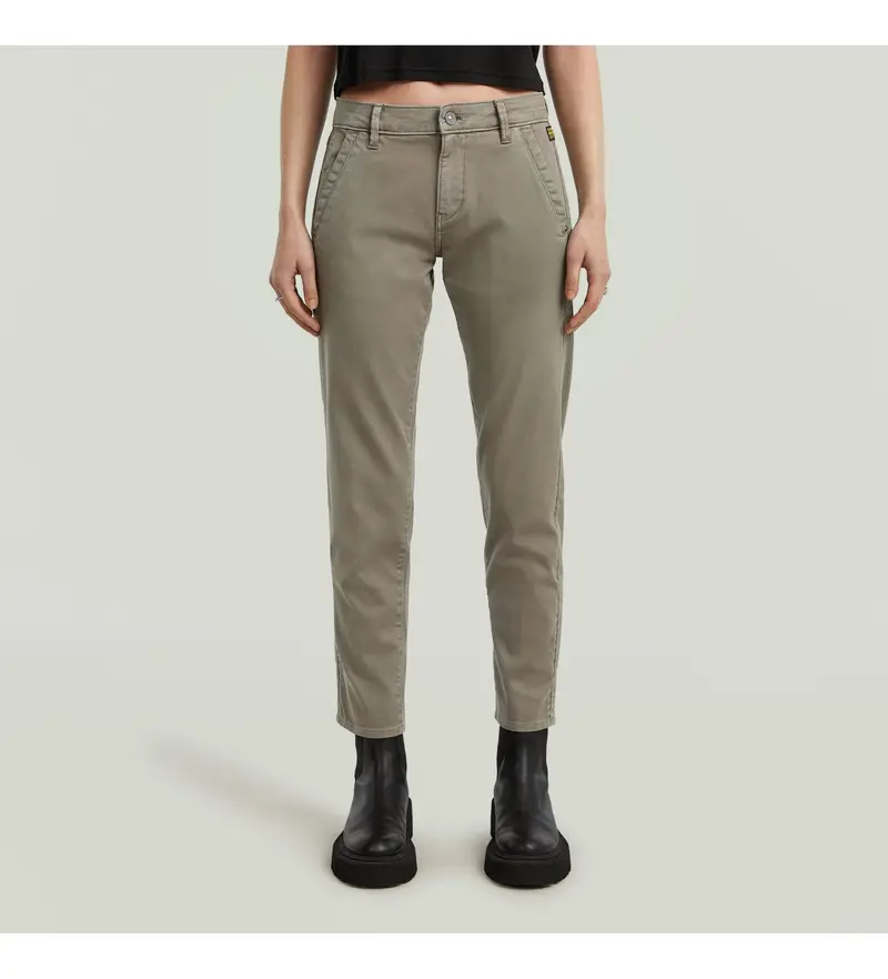 G-star Pantaloni chino boyfriend Kate marroni in cotone per donna