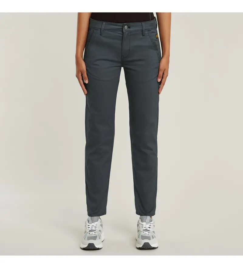 per donna D25257-D715-860 Pantaloni chino boyfriend Kate in grigio scuro (23/30), Casual, Cotone