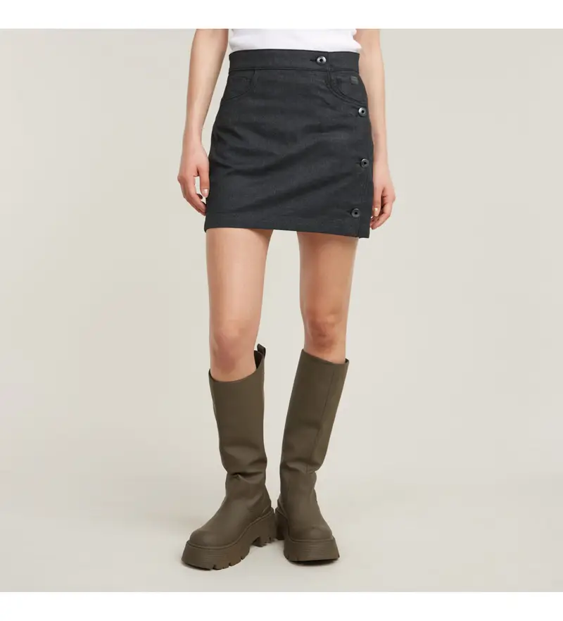 G-star Gonna nera da festa per donna in cotone