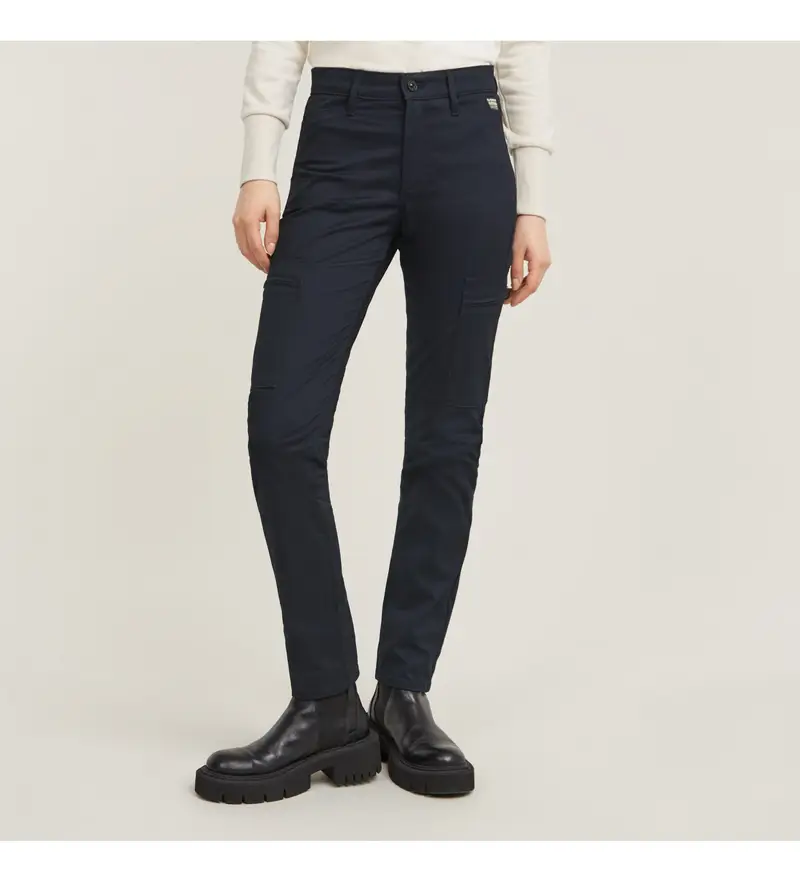 per donna D25311-D715-3873 Pantaloni skinny cargo 2 0 blu scuro (24/30), Casual, Cotone, Navy