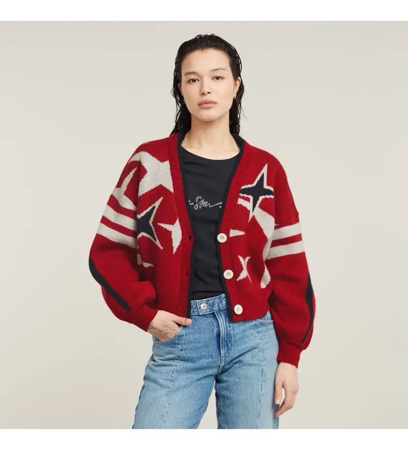 G-Star Cardigan Donna Rosso 2678471