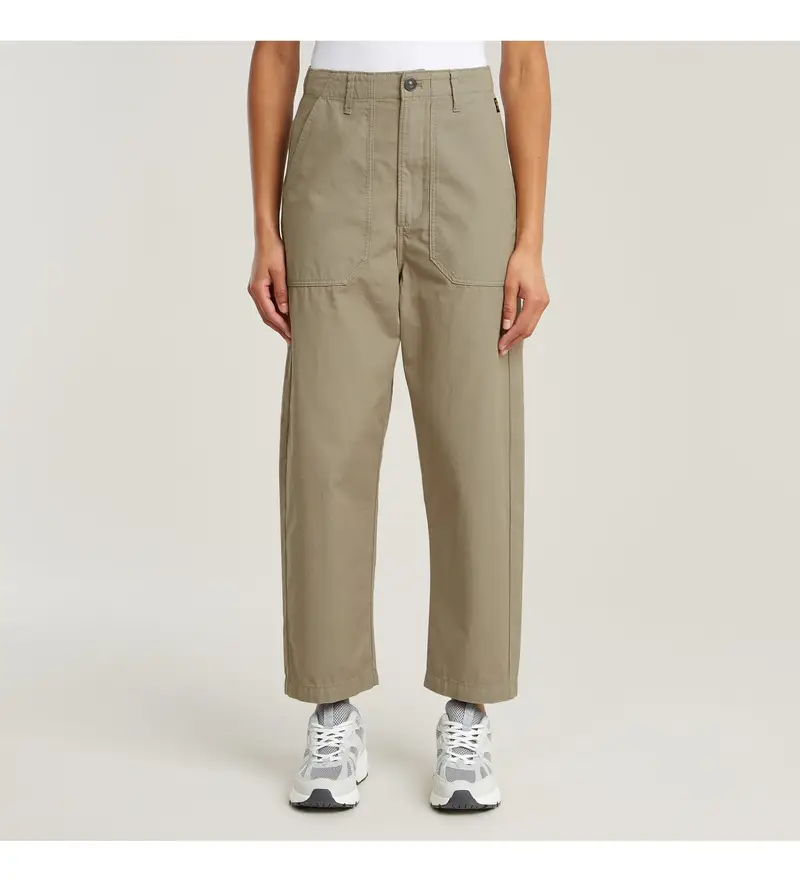 per donna. D26148-D385-H037 Pantaloni da pilota corti verdi (23), Casual, Verde, Cotone biologico, Sostenibile