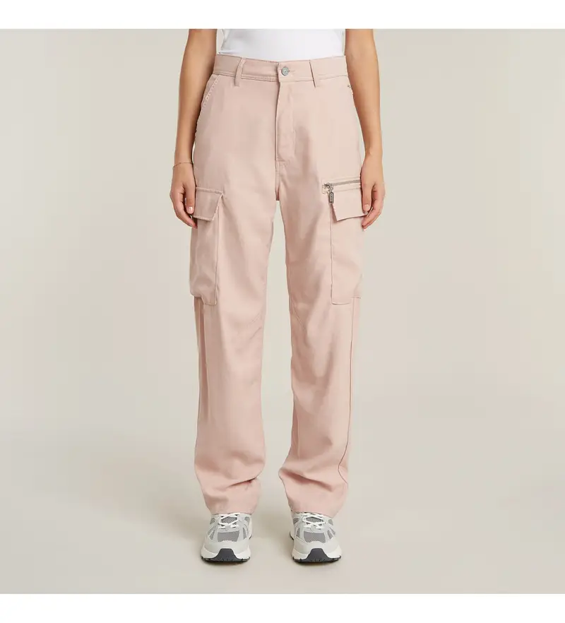 G-star Pantaloni donna morbidi rosa da esterno in viscosa