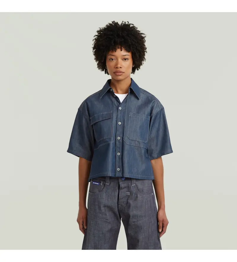 per donna D26294-D303-001 Maglietta Blue Remix (XS), Casual, Cotone, Manica corta Blu