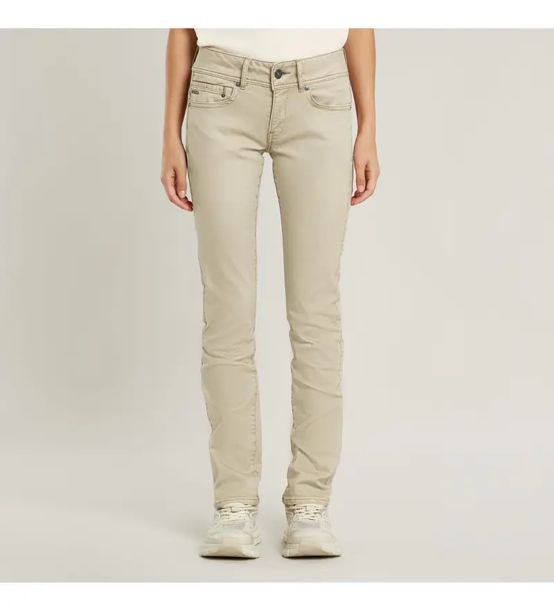 per donna D26366-C096-D848 Pantaloni beige dritti e aderenti Midge (25/32), Casual, Cotone Blu