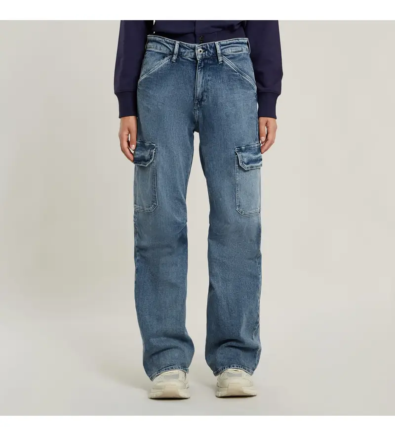 per donna D26493-E036-D895 Pantaloni Argo Evo low 3D blu (28/30), Casual, Denim, Cotone biologico, Sostenibile