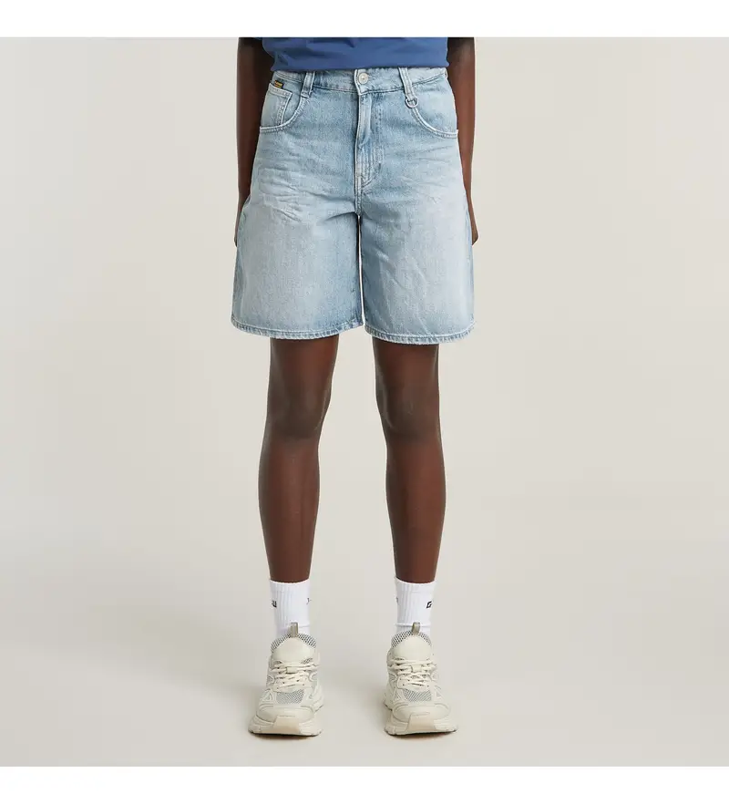 per donna D26582-D943-H133 Pantaloncini da skater larghi blu (23), Casual, Denim, Cotone biologico, Sostenibile