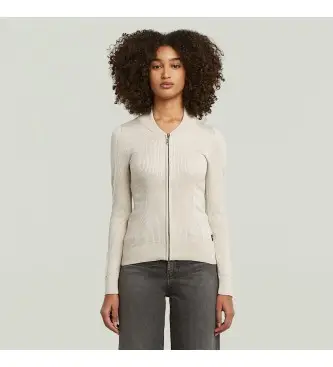 per donna D26723-C259-G908 Giacca da motociclista beige 3D (S), Casual, Manica lunga, Cotone biologico, Sostenibile