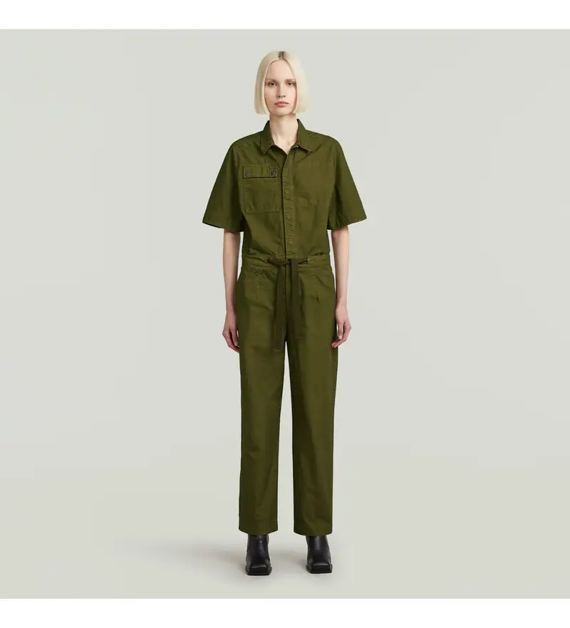 per donna. D26923-D388-C793 Tuta militare verde (XS), Casual, Cotone, Manica corta