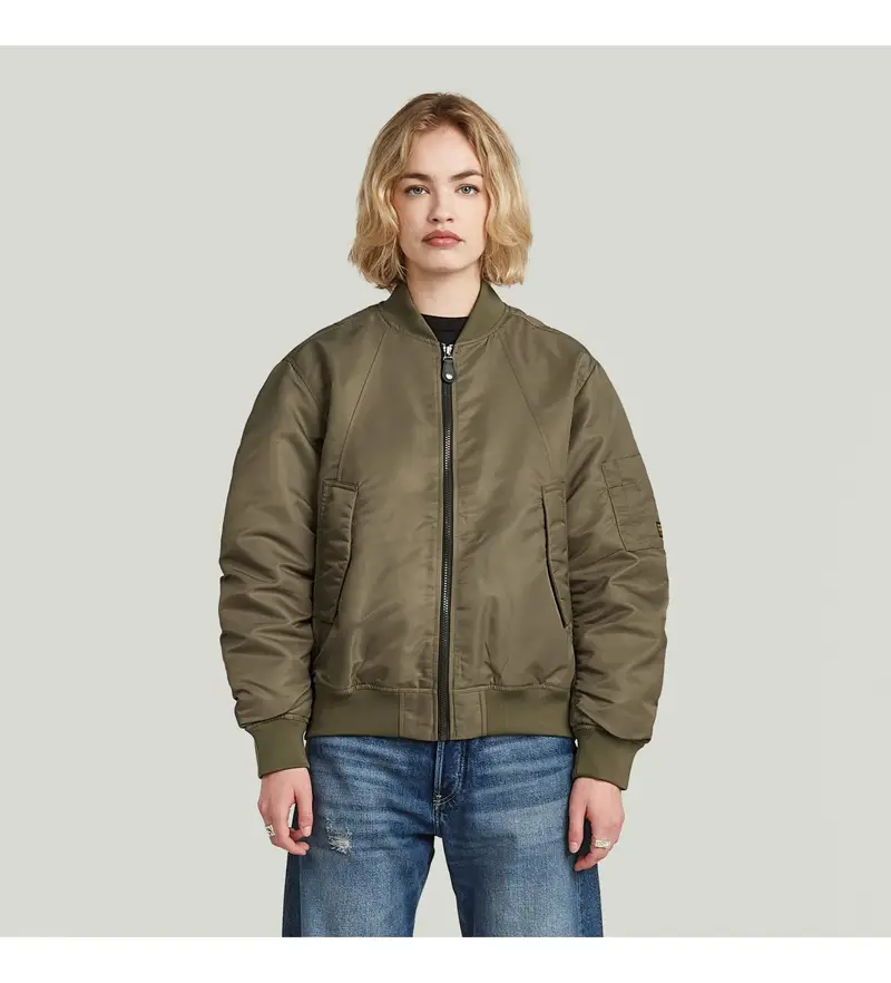 per donna. D26973-C143-273 Giubbotto bomber imbottito verde (XS), Casual, Poliamide