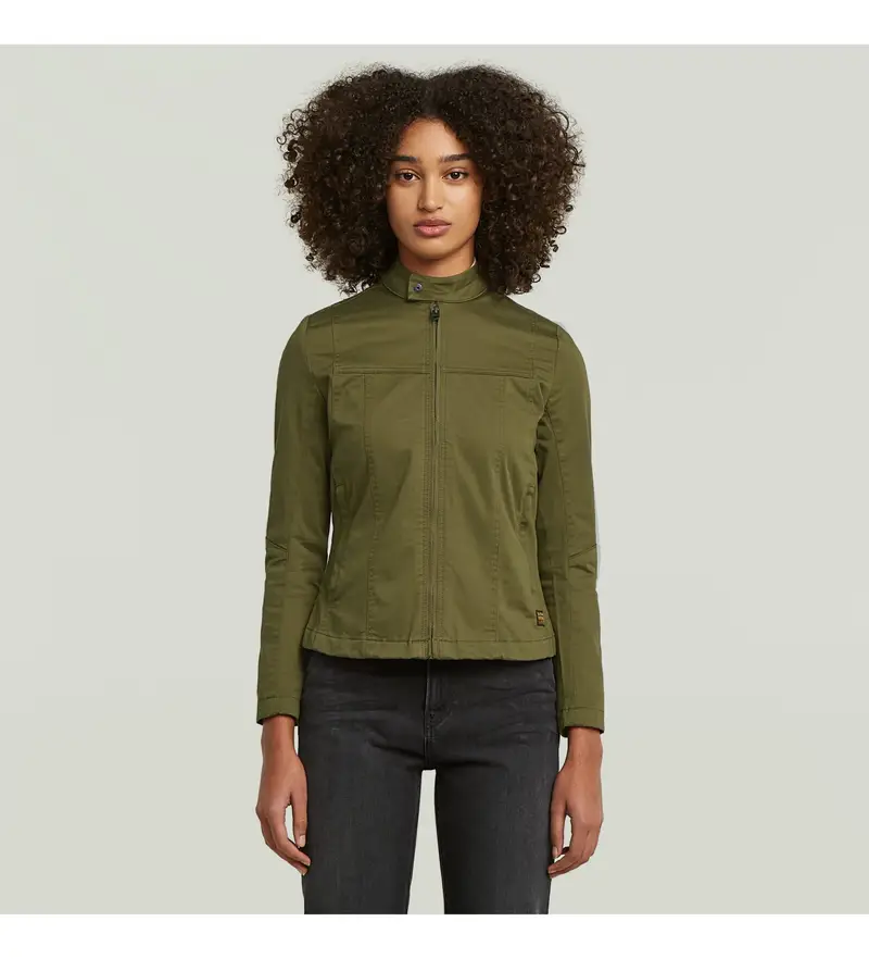 per donna. D27033-5126-C744 Giacca da motociclista verde (XXS), Casual, Cotone biologico, Sostenibile