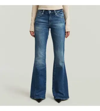 per donna D28831-E106-D885 Jeans blu a zampa 3D Stevey (31/32), Casual, Cotone, Denim