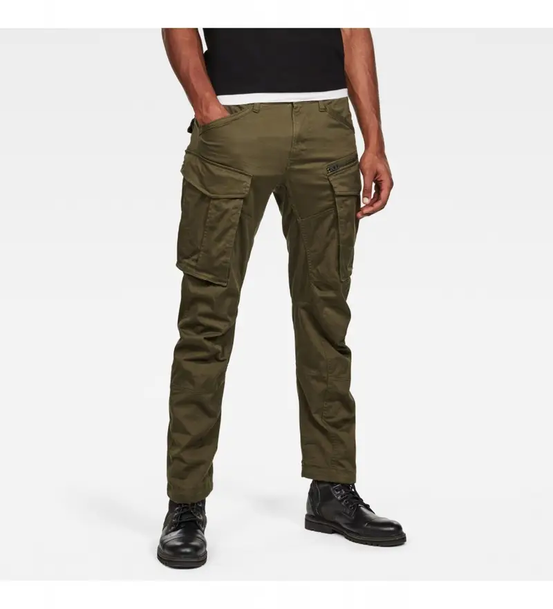 per uomo. D02190-5126-6059 Pantaloni Rovic zip 3d verdi (30/32), Casual, Verde, Cotone, Sostenibile