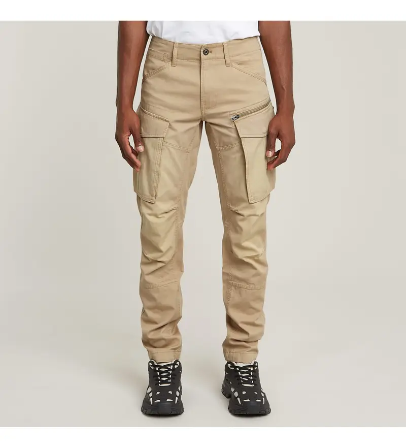 per uomo D02190-C962-1610 Pantaloni Rovic Zip 3D Tapered beige (27/30), Casual, Cotone