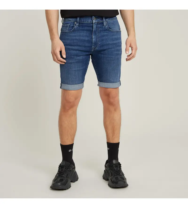 per uomo D10481-8968-071 Pantaloncini 3301 Slim Denim Blu (26), Casual, Sostenibile, Cotone Riciclato