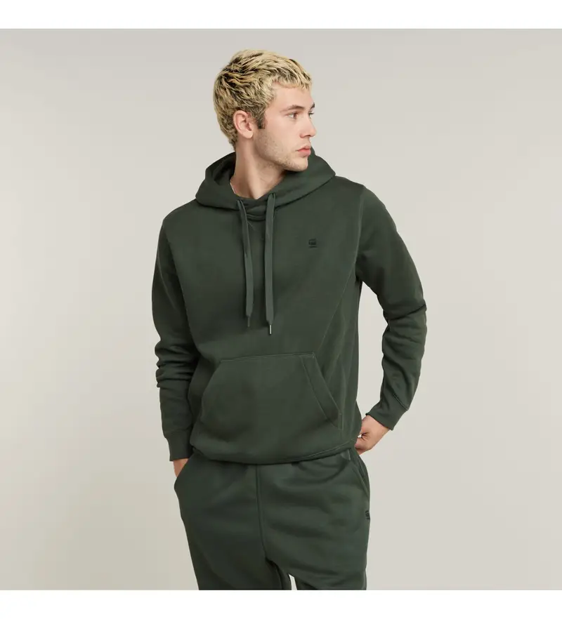 per uomo. D16121-C235-996 Felpa con cappuccio Green Premium Core (XS), Casual, Verde, Cotone