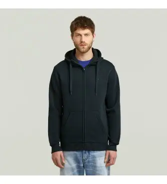 per uomo D16122-C235-C742 Felpa con cappuccio blu navy premium (XS), Casual, Cotone biologico, Sostenibile