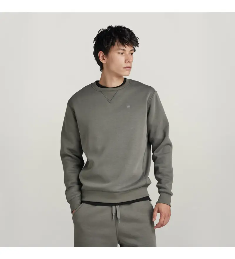 per uomo D16917-C235-1260 Felpa grigia Premium Core (M), Casual, Grigio, Cotone, Manica lunga