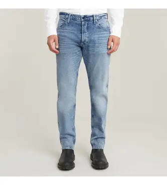 per uomo D19161-D985-C947 Jeans blu dritti tripli A regolari (38/34), Casual, Cotone, Denim