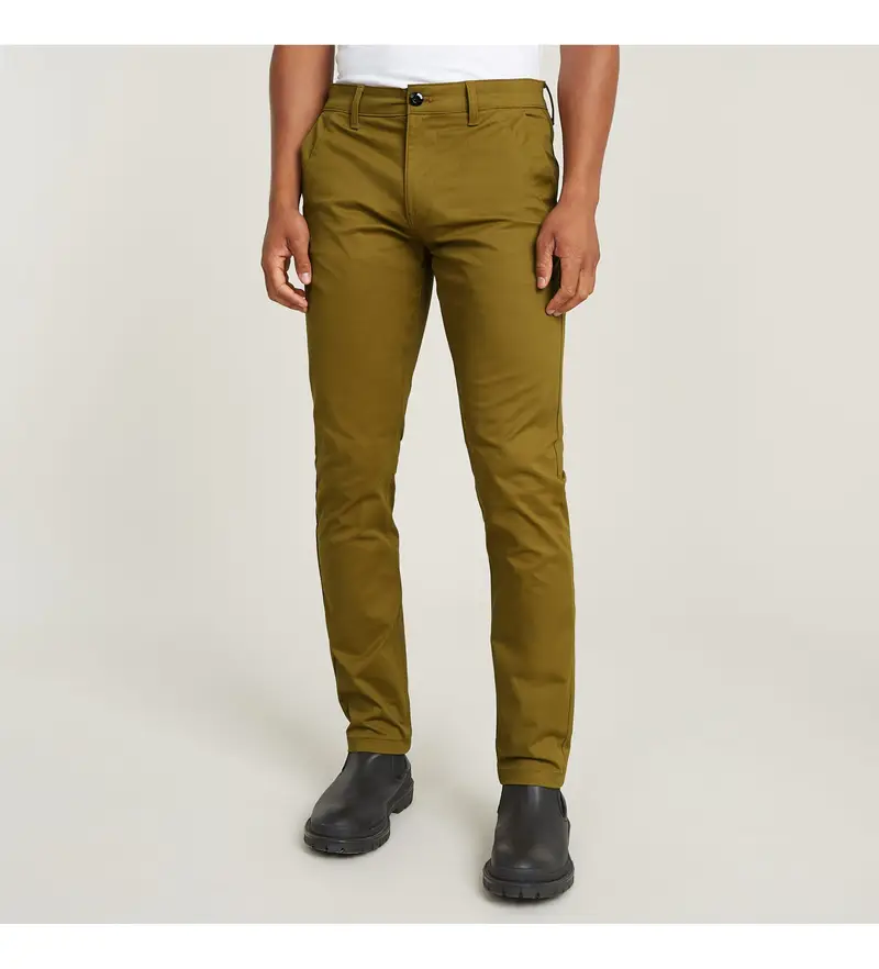 G-star Pantaloni chino slim marroni uomo in cotone