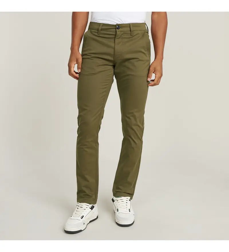 per uomo D19204-D949-C744 Pantaloni chino slim verdi (30/30), Casual, Verde, Cotone