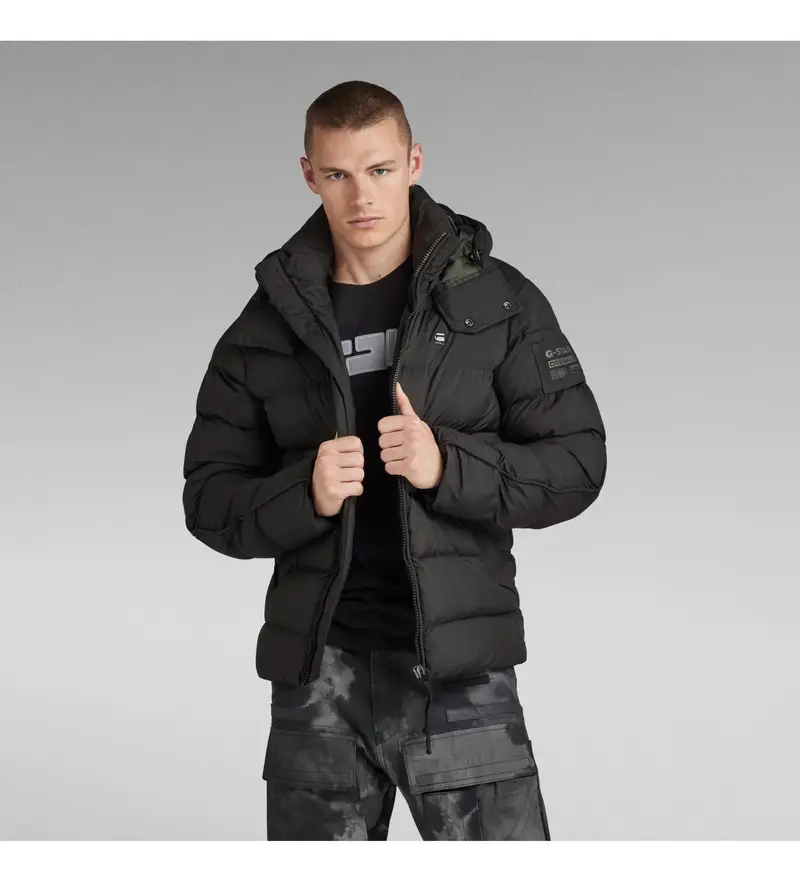 per uomo D20100-D199-6484 Cappotto imbottito G-Whistler nero (XL), Casual, Polister riciclato, Sostenibile