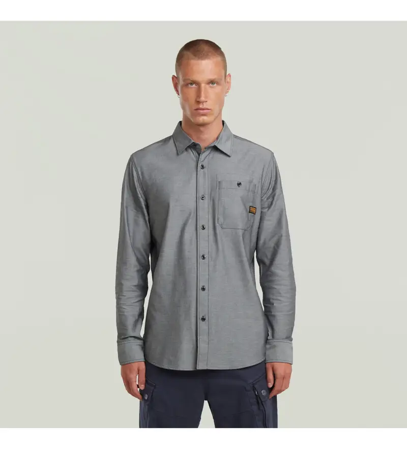 per uomo D23553-E071-D851 Camicia blu slim Bristum 2 0 (M), Casual, Cotone, Manica lunga