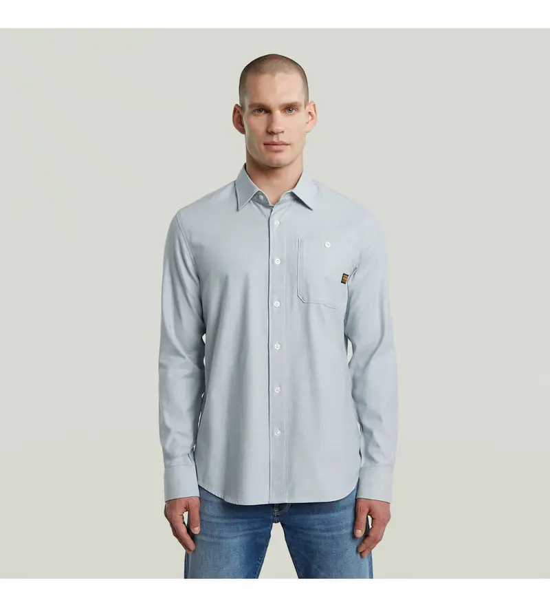 per uomo D23553-E071-H531 Camicia blu slim Bristum 2 0 (XS), Casual, Cotone, Manica lunga