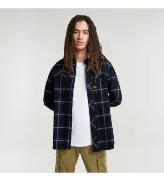 per uomo D23583-D747-G709 Camicia regolare CPO blu navy (XL), Casual, Cotone, Manica lunga