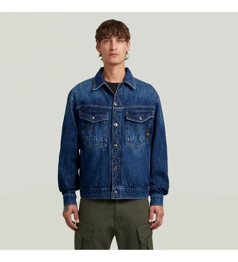 per uomo D23593-D788-H460 Giacca Dakota blu (XXS), Casual, Cotone, Denim