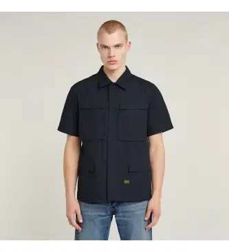 per uomo D24290-C973-C742 Camicia da notte slim blu navy R-3N (S), Casual, Cotone, Manica corta