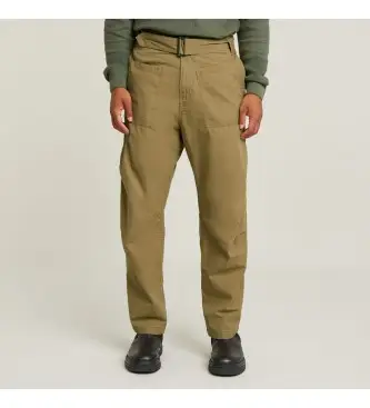 per uomo D24310-D823-7172 Pantaloni da fatica verdi dalla vestibilità rilassata (30), Casual, Verde, Cotone