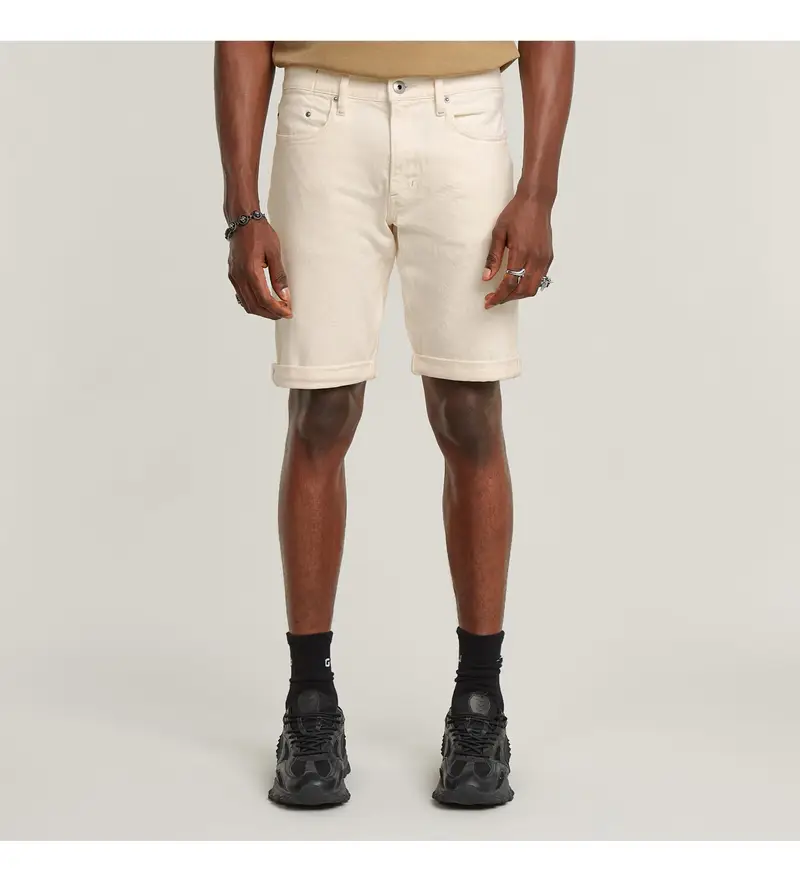 per uomo D24430-D552-H161 Pantaloncini Mosa bianco sporco (28), Beige, Casual, Cotone