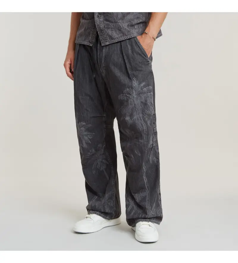 per uomo D24487-D540-G311 Pantaloni grigi a pieghe (36/34), Casual, Grigio, Cotone