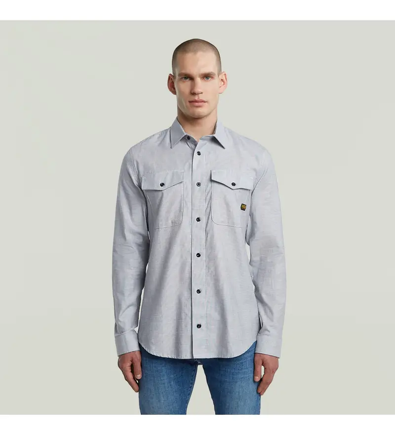 per uomo D24963-C290-H511 Camicia blu navy slim (XS), Casual, Cotone, Manica lunga