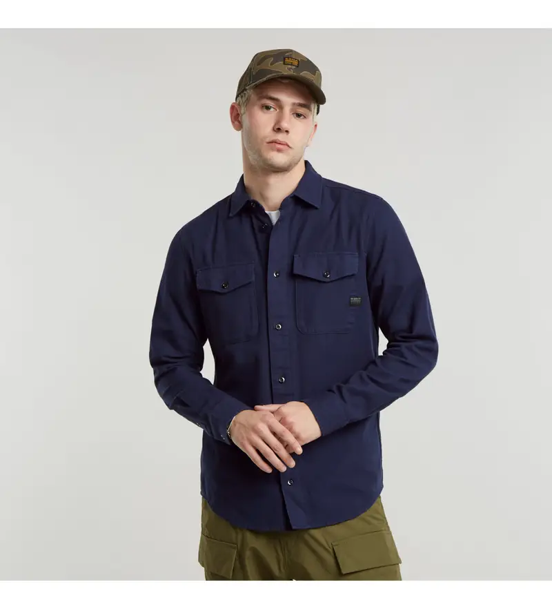 per uomo D24963-D454-B597 Camicia blu scuro slim blu scuro (XXS), Casual, Cotone, Manica lunga, Navy