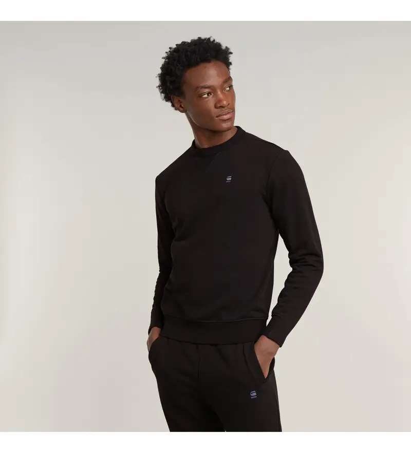 per uomo. D25121-D566-6484 Felpa nera Nifous (S), Nero, Casual, Cotone biologico, Sostenibile
