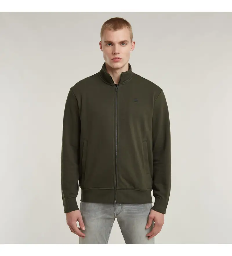 per uomo. D25122-D566-995 Felpa verde con cerniera Nifous (S), Casual, Cotone biologico, Sostenibile