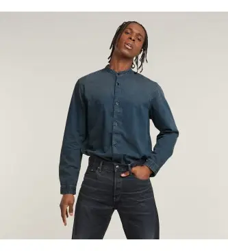 per uomo D25157-D252-G798 Maglia blu corretta (M), Casual, Cotone, Manica lunga