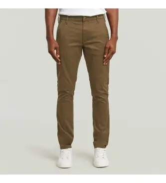 per uomo D25179-C105-9186 Pantaloni Skinny Chino 3 0 marroni (28/32), Marrone, Casual, Cotone biologico, Sostenibile