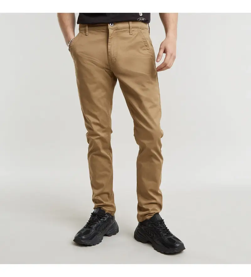 per uomo D25179-C105-B444 Pantaloni Skinny Chino 3 0 marroni (28/30), Marrone, Casual, Cotone