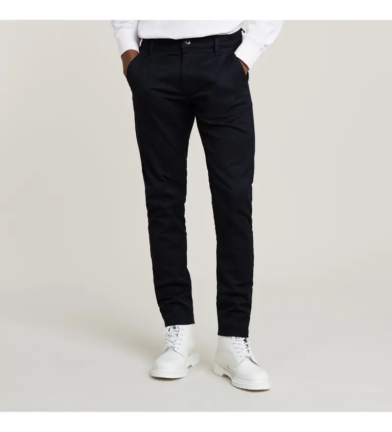 per uomo D25179-C105-C742 Pantaloni Skinny Chino 3 0 blu navy (26/30), Casual, Cotone biologico, Sostenibile