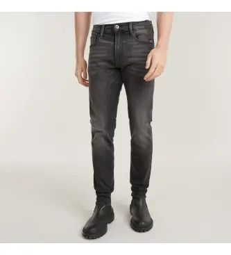 per uomo D25483-D837-C239 Jeans 3301 Skinny neri (27/32), Nero, Casual, Cotone, Denim Pelle